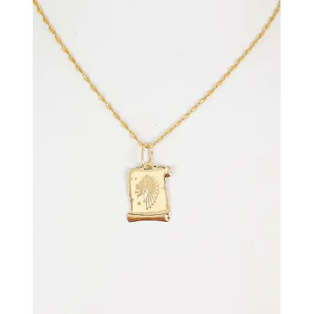 ZŁOTA 585 ZAWIESZKA ZNAK ZODIAKU LEW 