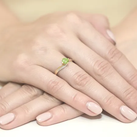 Pierścionek Zaręczynowy Białe Złoto Oliwin Diament