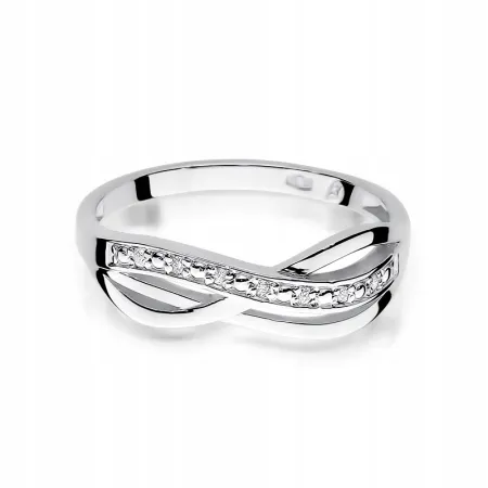 Pierścionek Zaręczynowy Brylant Białe Złoto pr 585
