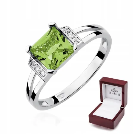 Pierścionek Białe Złoto Próba 585 Oliwin Diamenty