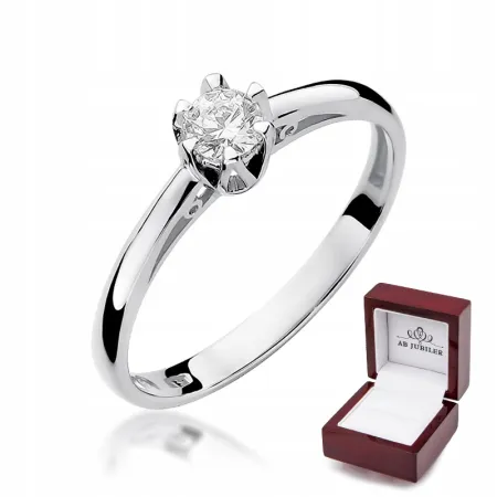 Złoty Pierścionek Zaręczynowy Brylant Próba 585