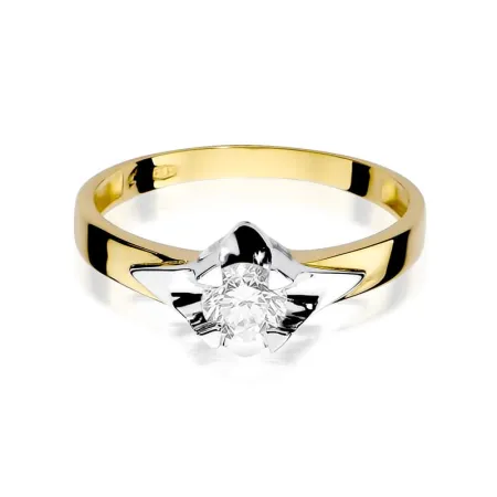 Złoty Pierścionek 585 Zaręczynowy Brylant 0,50ct