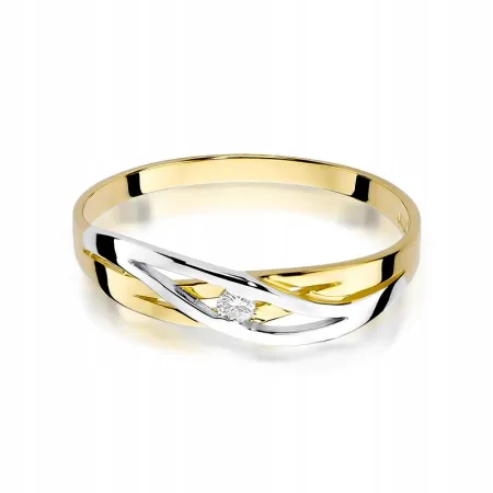 Pierścionek Zaręczynowy Brylant Białe Złoto Grawer