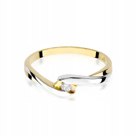 Złoty Pierścionek Zaręczynowy Brylant Próba 585