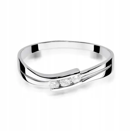 Pierścionek Zaręczynowy w Białym Złocie Brylant