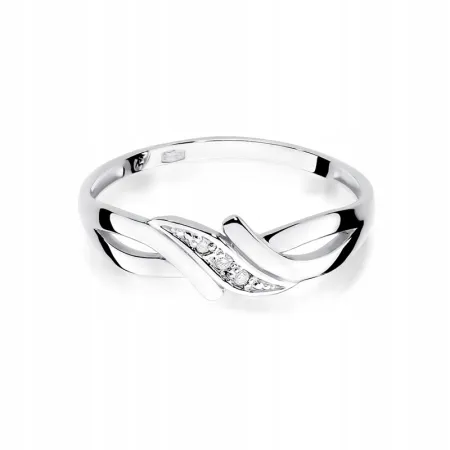 Pierścionek Białe Złoto Zaręczynowy Brylant pr 585