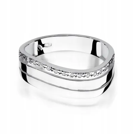 Pierścionek 585 Brylant Białe Złoto Grawer Prezent