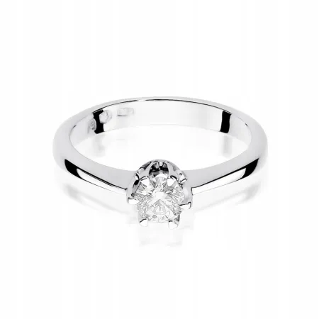 Złoty Pierścionek 585 Zaręczynowy Brylant 0,30ct