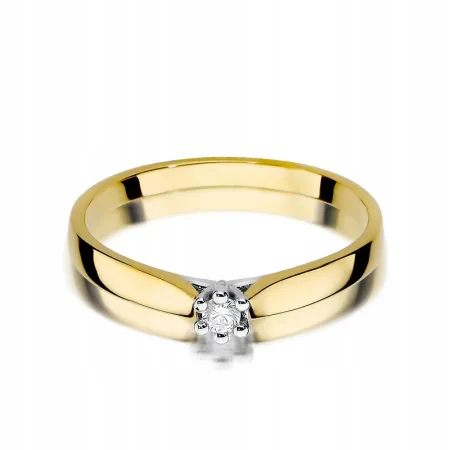 Pierścionek Zaręczynowy Białe Złoto 585 Brylant