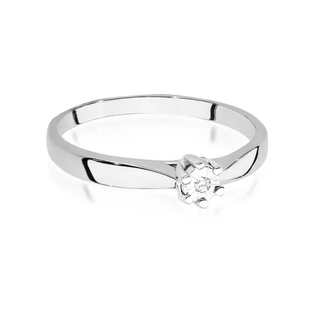 Złoty 14K Pierścionek Zaręczynowy z Brylantem 