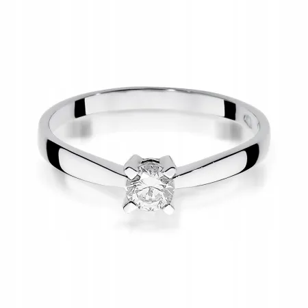 Złoty 14K Pierścionek Zaręczynowy Brylant 0,20ct