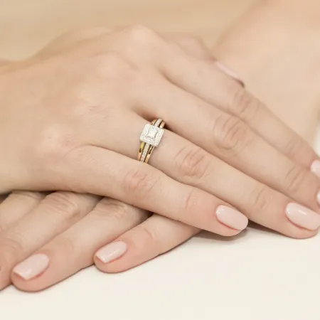 Złoty Pierścionek Brylanty 0,29ct Próba 585 Grawer