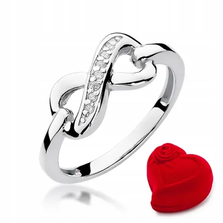 Pierścionek Białe Złoto 585 Zaręczynowy Brylanty