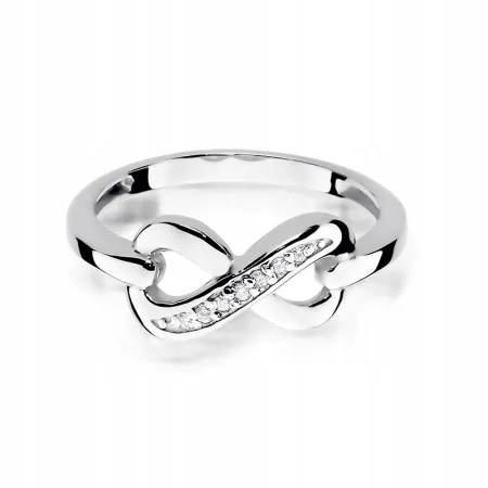 Pierścionek Białe Złoto 585 Zaręczynowy Brylanty