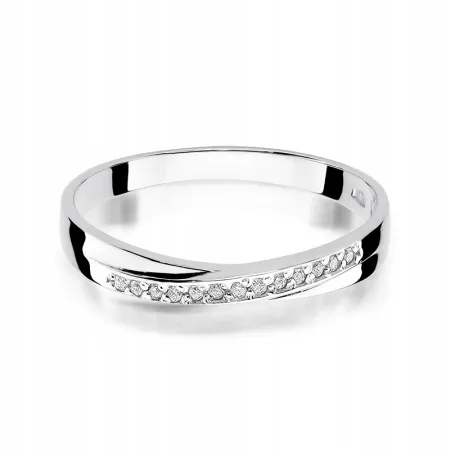 Złoty 585 Pierścionek Zaręczynowy Brylanty Grawer