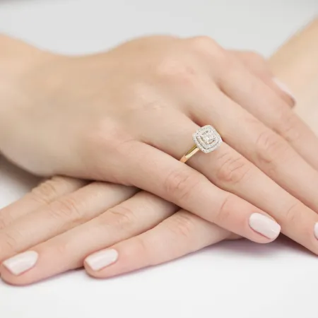 Złoty Elegancki Pierścionek 585 Brylanty 0,50ct