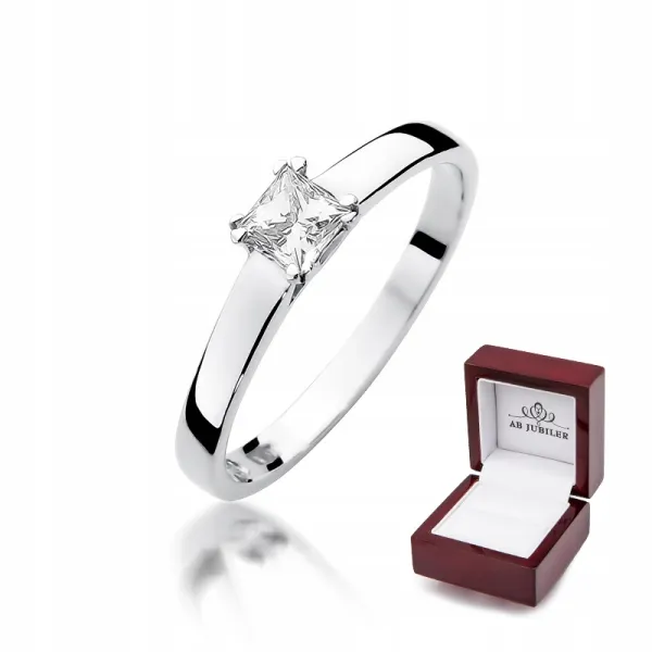 Złoty Pierścionek Zaręczynowy 585 Brylant 0,30ct