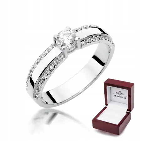 Pierścionek Brylanty 0,45ct Białe Złoto Próba 585