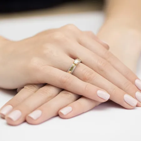 Pierścionek Brylanty 0,45ct Białe Złoto Próba 585