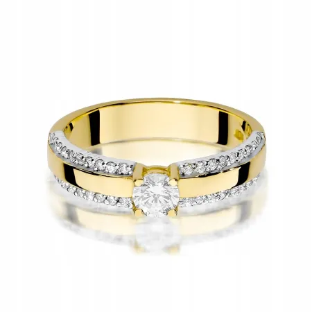 Pierścionek Brylanty 0,45ct Białe Złoto Próba 585