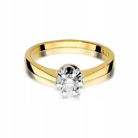 Złoty 14K Pierścionek Zaręczynowy Brylant 0,25ct