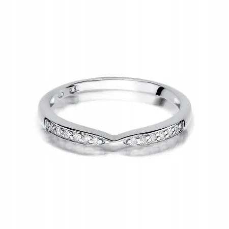 Złoty Zaręczynowy 585 Pierścionek Brylant 0,10ct