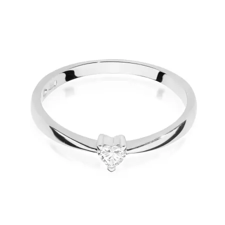 Złoty Pierścionek Zaręczynowy 585 Brylant Grawer