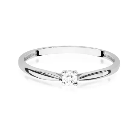 Pierścionek Złoty Zaręczynowy Brylant Próba 585