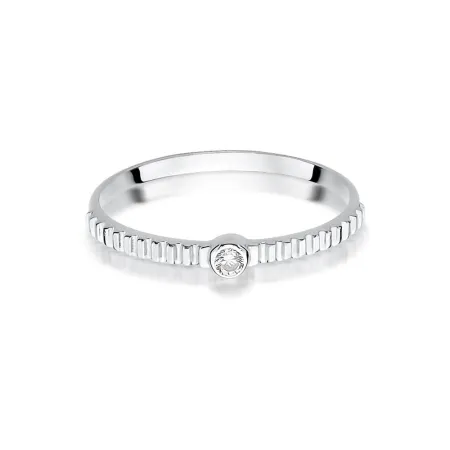 Złoty 585 Pierścionek Zaręczynowy Brylant Prezent