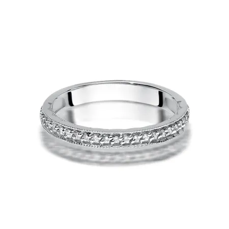 Złoty Elegancki 585 Pierścionek Brylanty Grawer