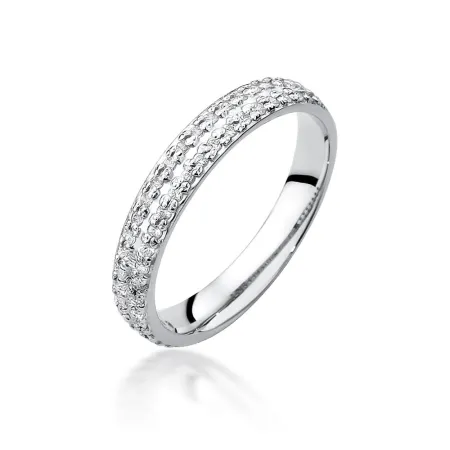 Złoty Elegancki Pierścionek Brylanty Grawer pr 585