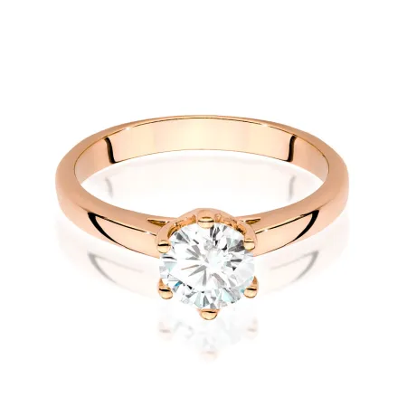 Pierścionek z Brylantem 1,00ct  585 Różowe Złoto