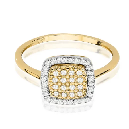 Pierścionek 14K z Diamentami Grawer 0,28ct