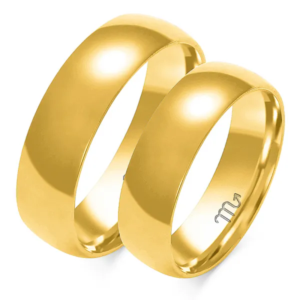 ZŁOTE OBRĄCZKI 585 PÓŁOKRĄGŁE O SZEROKOŚCI 5mm