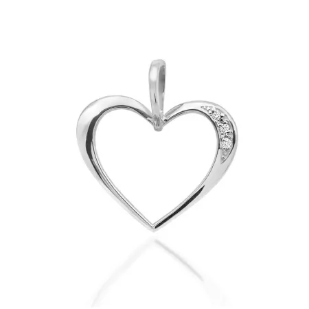 ZŁOTE SERCE DIAMENTY 0,025ct NA PREZENT