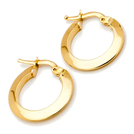 ZŁOTE KOLCZYKI 585 KOŁA NA ZATRZASK