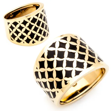 Złoty Pierścionek 585 Ekskluzywny Modny Wzór