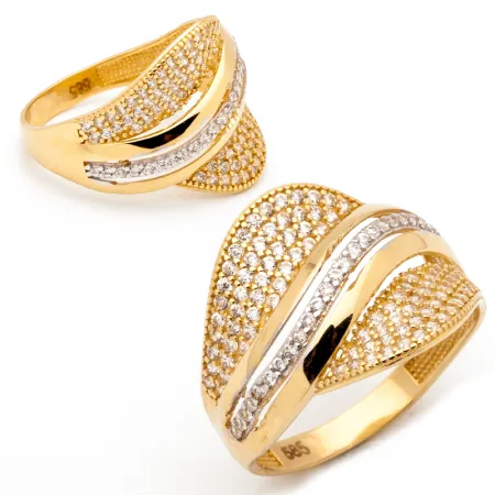 Złoty Pierścionek 585 Ekskluzywny Modny Wzór