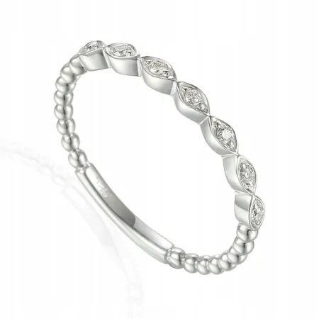 PIERŚCIONEK 585 DIAMENTY RÓŻOWE ZŁOTO PREZENT