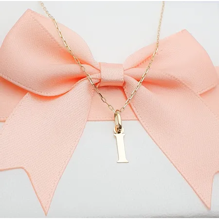 Złota Zawieszka Mała Literka ''I'' pr 585