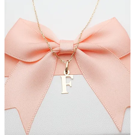 Złota Zawieszka Mała Literka ''F'' pr 585