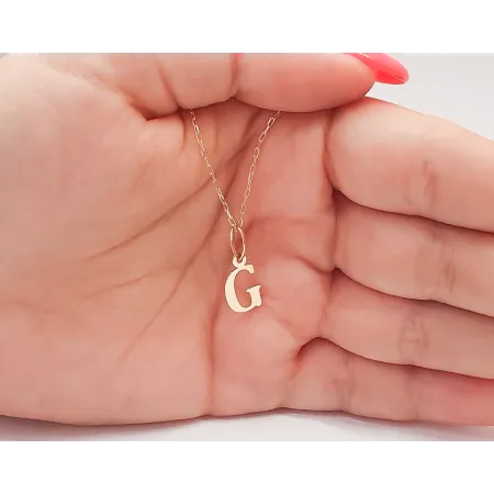 Złota Zawieszka Mała Literka ''G'' pr 585