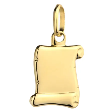 Złota Zawieszka Duży Papirus Grawer Próba 585