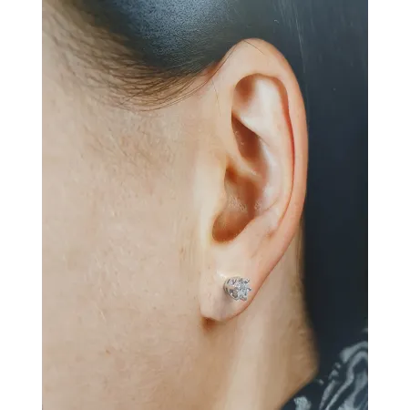 KOLCZYKI Z DIAMENTAMI 0,18ct SZTYFT PRÓBA 585