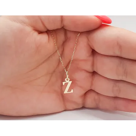 Złota Zawieszka Mała Literka ''Z'' pr 585