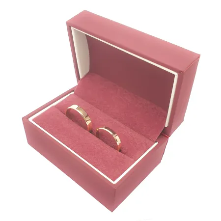 OBRĄCZKI ZŁOTE 14K PŁASKIE TRAPEZ 3 i 4 mm  GRAWER