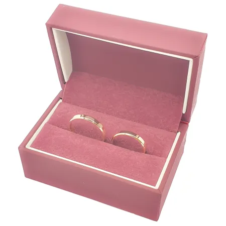 ZŁOTE OBRĄCZKI PŁASKIE FAZOWANE 585 3mm od Ręki