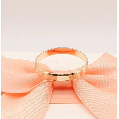 ZŁOTA OBRĄCZKA PŁASKA KLASYCZNA 585 3mm GRAWER