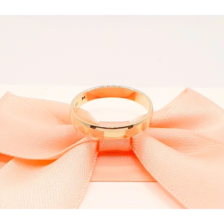 OBRĄCZKA ZŁOTA PÓŁOKRĄGŁA KLASYCZNA 585 3mm GRAWER