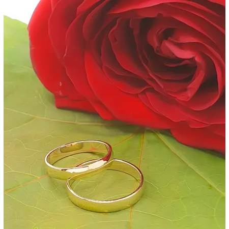 OBRĄCZKA ZŁOTA KLASYCZNA PÓŁOKRĄGŁA 585 3mm GRAWER